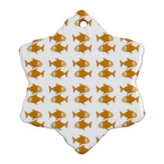 Small Fish Water Orange Ornament (snowflake) by Alisyart