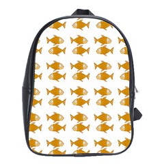 Small Fish Water Orange School Bag (xl) by Alisyart