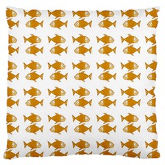 Small Fish Water Orange Standard Flano Cushion Case (one Side) by Alisyart