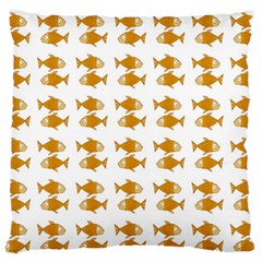 Small Fish Water Orange Large Flano Cushion Case (one Side) by Alisyart