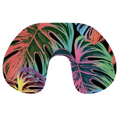 Leaves Tropical Jungle Pattern Travel Neck Pillows by Nexatart