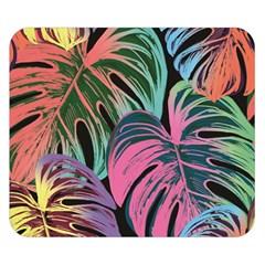 Leaves Tropical Jungle Pattern Double Sided Flano Blanket (small) 