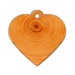 Rings Wood Line Dog Tag Heart (One Side) Front