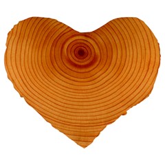 Rings Wood Line Large 19  Premium Heart Shape Cushions by Alisyart