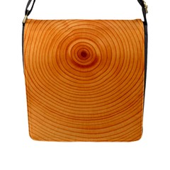 Rings Wood Line Flap Closure Messenger Bag (l) by Alisyart
