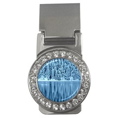 Snowy Forest Reflection Lake Money Clips (cz)  by Alisyart