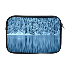 Snowy Forest Reflection Lake Apple Macbook Pro 17  Zipper Case