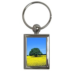 Tree In Field Key Chains (rectangle) 