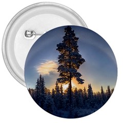 Winter Sunset Pine Tree 3  Buttons by Alisyart