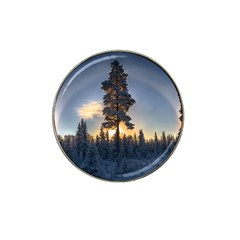 Winter Sunset Pine Tree Hat Clip Ball Marker (4 Pack) by Alisyart