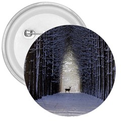 Trees Nature Snow Deer Landscape Winter 3  Buttons