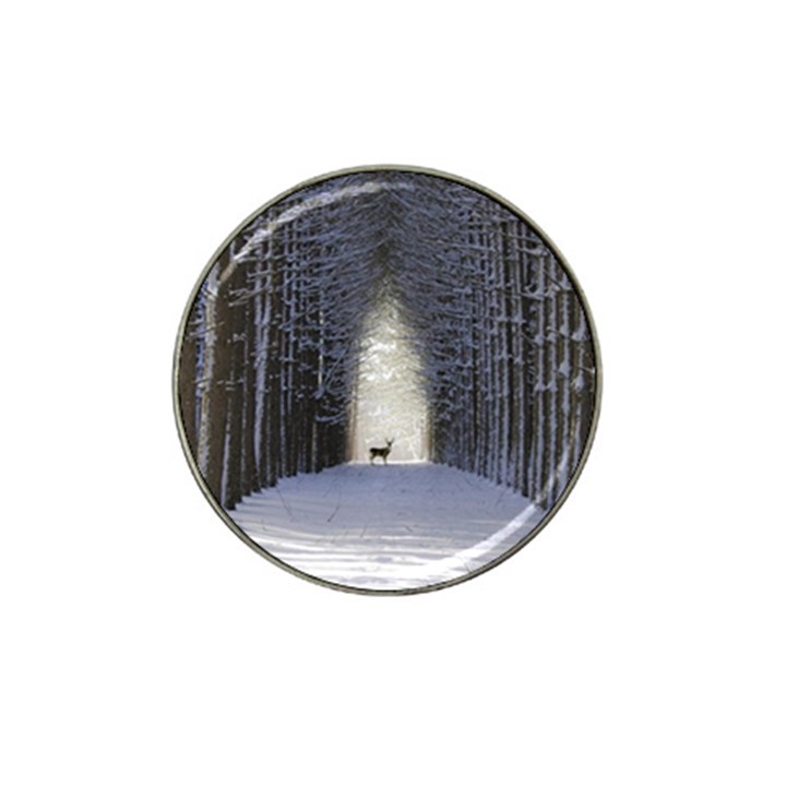 Trees Nature Snow Deer Landscape Winter Hat Clip Ball Marker (4 pack)