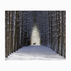 Trees Nature Snow Deer Landscape Winter Small Glasses Cloth (2-side)