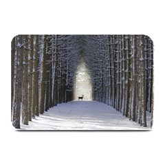 Trees Nature Snow Deer Landscape Winter Plate Mats by Alisyart