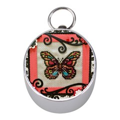 Cross Stitch Butterfly Mini Silver Compasses