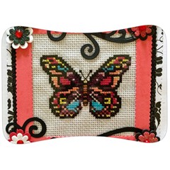 Cross Stitch Butterfly Velour Seat Head Rest Cushion