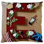 E is for Everything Large Cushion Case (Two Sides) Back