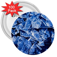 Cold Ice 3  Buttons (100 Pack)  by FunnyCow