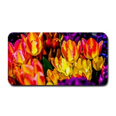 Fancy Tulip Flowers In Spring Medium Bar Mats by FunnyCow