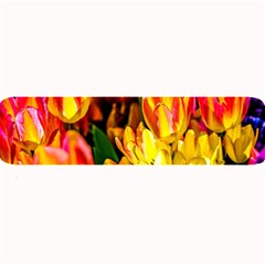 Fancy Tulip Flowers In Spring Large Bar Mats by FunnyCow