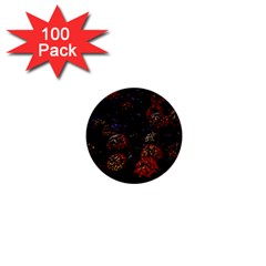 Floral Fireworks 1  Mini Buttons (100 pack) 