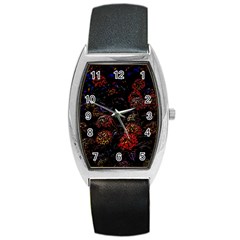 Floral Fireworks Barrel Style Metal Watch by FunnyCow