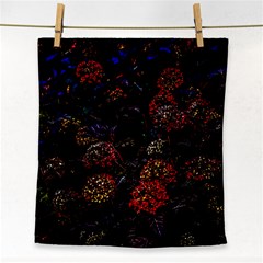 Floral Fireworks Face Towel by FunnyCow