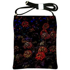 Floral Fireworks Shoulder Sling Bag by FunnyCow