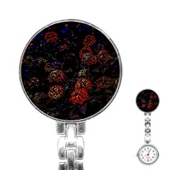 Floral Fireworks Stainless Steel Nurses Watch by FunnyCow