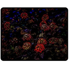 Floral Fireworks Double Sided Fleece Blanket (medium)  by FunnyCow