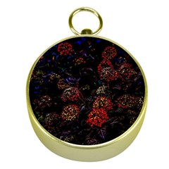Floral Fireworks Gold Compasses by FunnyCow