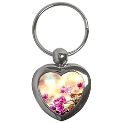 Paradise Apple Blossoms Key Chains (heart)  by FunnyCow