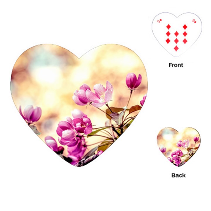 Paradise Apple Blossoms Playing Cards (Heart)