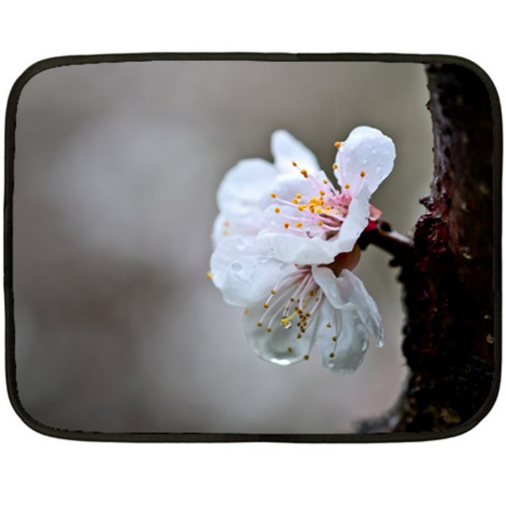 Rainy Day Of Hanami Season Double Sided Fleece Blanket (Mini) 