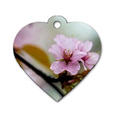 Soft Rains Of Spring Dog Tag Heart (one Side) by FunnyCow