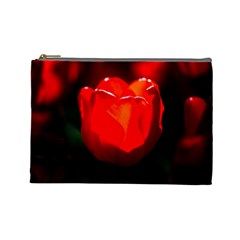 Red Tulip A Bowl Of Fire Cosmetic Bag (large) by FunnyCow