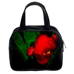 Red Tulip After The Shower Classic Handbag (two Sides) by FunnyCow