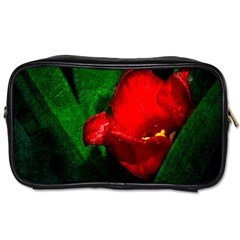Red Tulip After The Shower Toiletries Bag (one Side) by FunnyCow