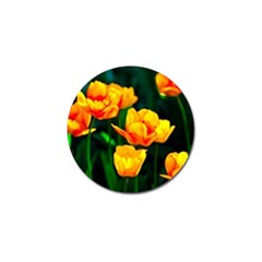 Yellow Orange Tulip Flowers Golf Ball Marker (4 Pack) by FunnyCow