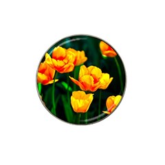 Yellow Orange Tulip Flowers Hat Clip Ball Marker by FunnyCow