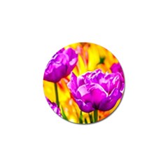 Violet Tulip Flowers Golf Ball Marker (4 Pack) by FunnyCow