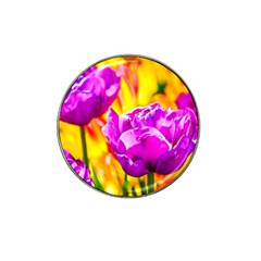 Violet Tulip Flowers Hat Clip Ball Marker by FunnyCow