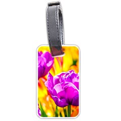 Violet Tulip Flowers Luggage Tags (one Side)  by FunnyCow