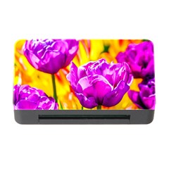 Violet Tulip Flowers Memory Card Reader With Cf by FunnyCow