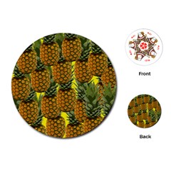 Tropical Pineapple Playing Cards (round)