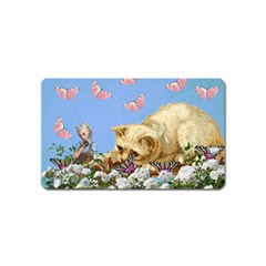 Cat And Butterflies Magnet (name Card)