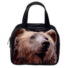 Bear Looking Classic Handbag (one Side) by snowwhitegirl