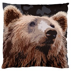 Bear Looking Standard Flano Cushion Case (one Side) by snowwhitegirl