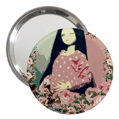 Rose Floral Doll 3  Handbag Mirrors