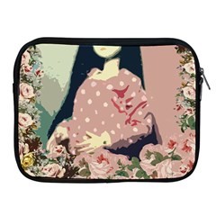 Rose Floral Doll Apple Ipad 2/3/4 Zipper Cases